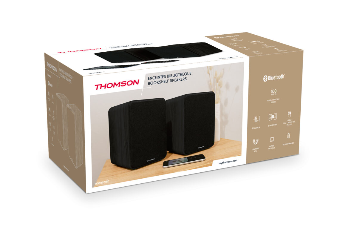 Thomson WS600DUO Altavoces Bluetooth 100W Negros